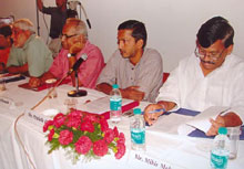 Citizens&rsquo; interface with MPs/MLAs at Bhubaneswar, Orissa, April 2007.  Seen are participants representing media and government of Orissa (the Mayor of Bhubaneswar Municipal Council, Mr. Mihir Mohanty). 