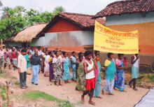 A Padyatra for social audit of   NREGA in Dumka District, Jharkhand, October, 2005.