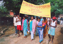 A Padyatra for social audit of  NREGA in Dumka District, Jharkhand, July, 2007