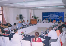 Building a network of Parliamentary Advocates for Development, Sept. 2005, Bangalore. Seen are participants representing the corporate sector, IT sector, media and civil society organizations along with visiting MPs.