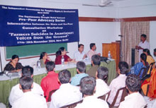 Pro-poor Advocacy Intervention for victims of Farmers&rsquo; Suicides at the Planning Commission from Rayalseema  District, Andhra Pradesh, November 2004. 