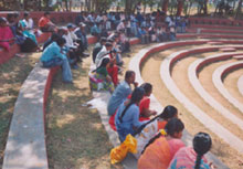Self help groups at a Training of Trainers workshop at Janapada Loka, Channapatna, Karnataka